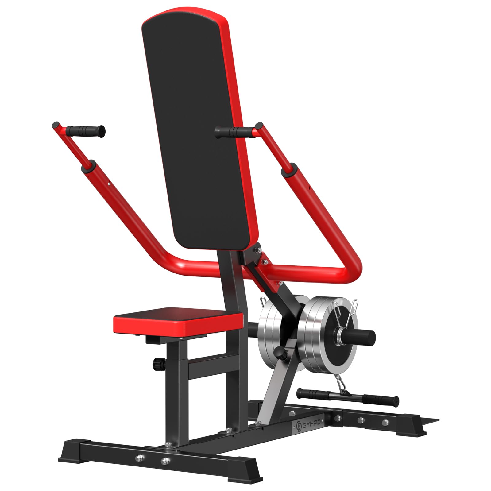 15° Backrest Seated Dip Machine with Cable Bar, GYHPD Tricep Bicep Press Down Machine, Plate LoadedDip Machine Exercise Equipment for Triceps Biceps Chest Training, Hold up to 400LBS