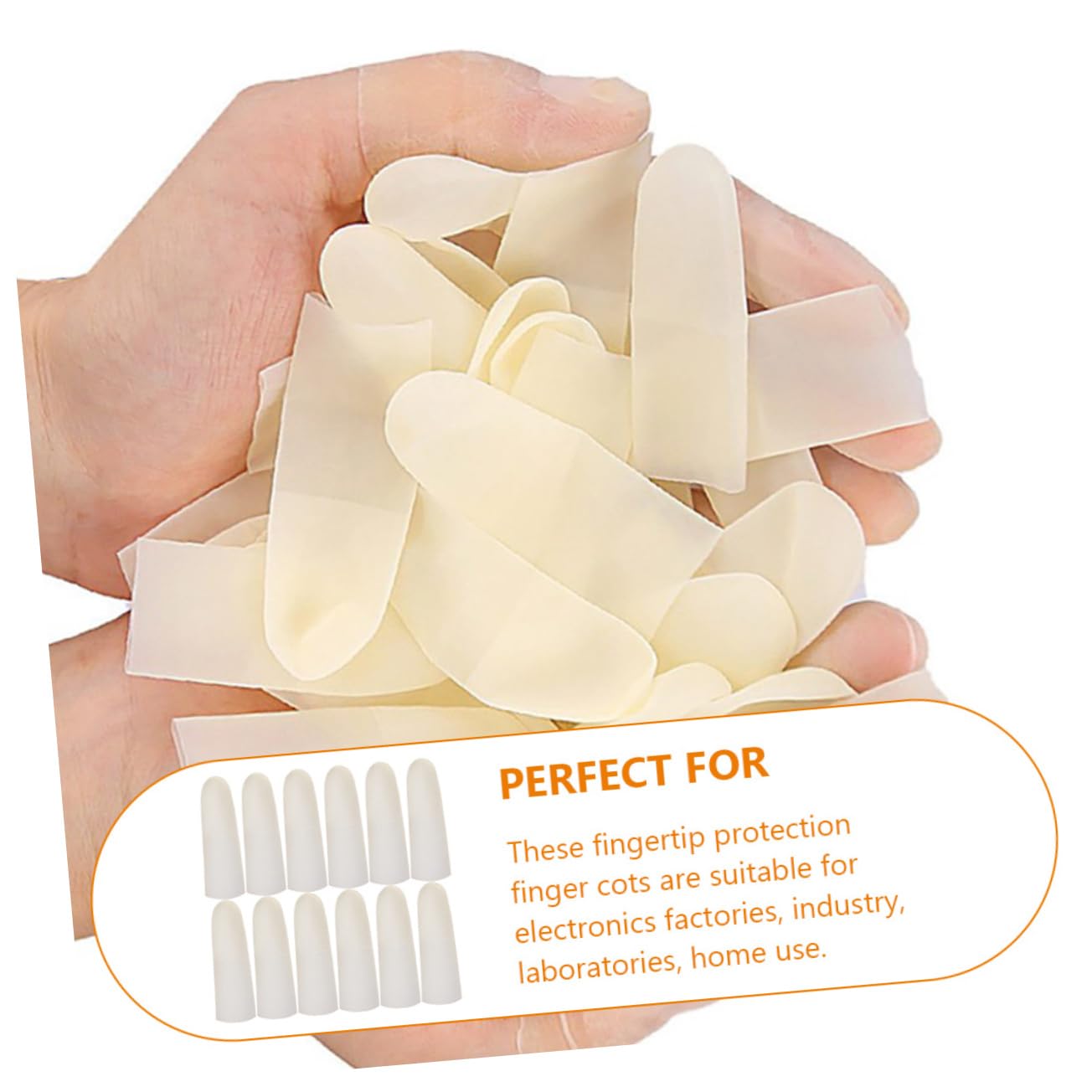 Gogogmee 300pcs Anti-Static Finger Covers Latex Fingercots Anti-Slip Feature Comfortable and Wear-Resistant for Electronics Industry