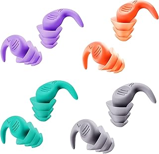 Noise Reduction Ear Plugs Silicone Ear Plugs for Sound Blocking Sleeping 4 Pairs Noise Reduction Soft Comfortable Silicon Earplugs for Concert Construction Shooting Sleeping Travel