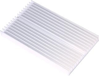 Aluminum Heat Sink 100x60x10mm DIY Cooler Aluminum Grille Shape Heat Sink Chip Lightweight Grille Shape Heat Sink Cooling Fin for IC LED Power Transistor