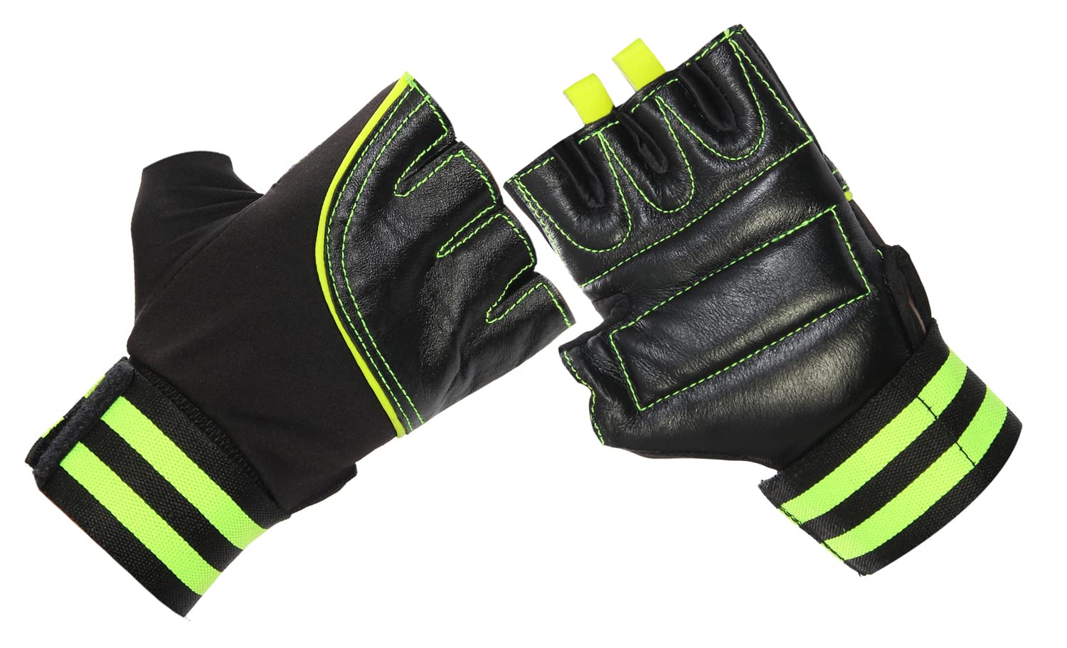 U ULITMATE Gym Gloves for Men, Gym Gloves for Women, Gloves for Gym Workout, Hand Gloves for Gym, Gym Gloves with Wrist Support, Gym Equipment Set for Home Workout (M (Green & Black))