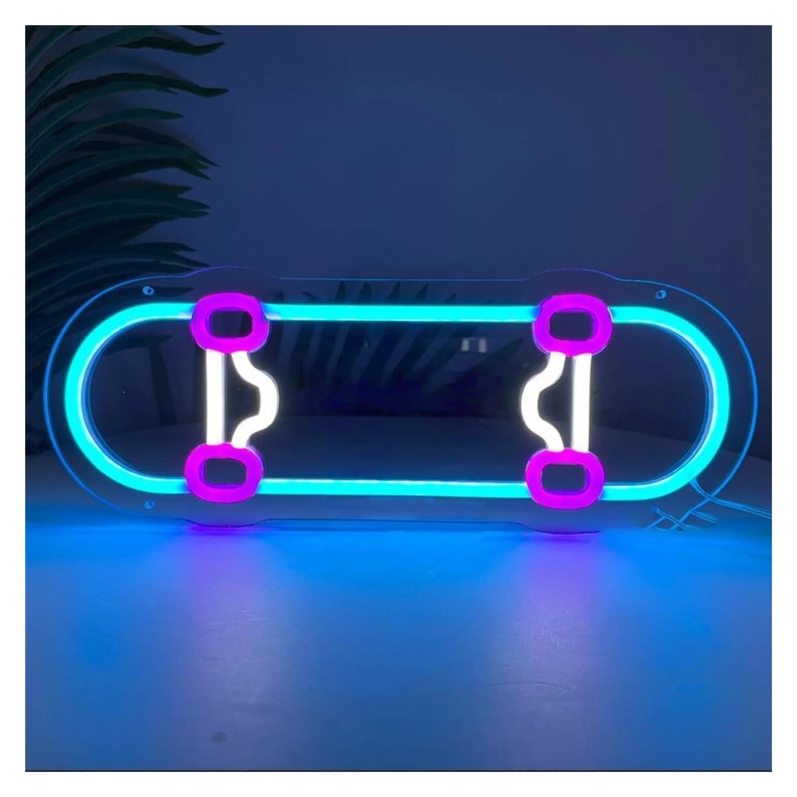 Lemst A Signs Lamp Skateboard Neon Signs Usb Powered, Djustable Brightness Skateboard Shop Neon Lights For Club Wall Decor 15Cmx35cm(A)