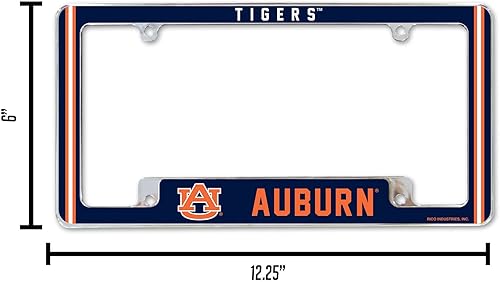 Miniatura 260 de Rico Industries NCAA Classic 12" x 6" Chrome All Over Automotive License Plate Frame for Car/Truck/SUV