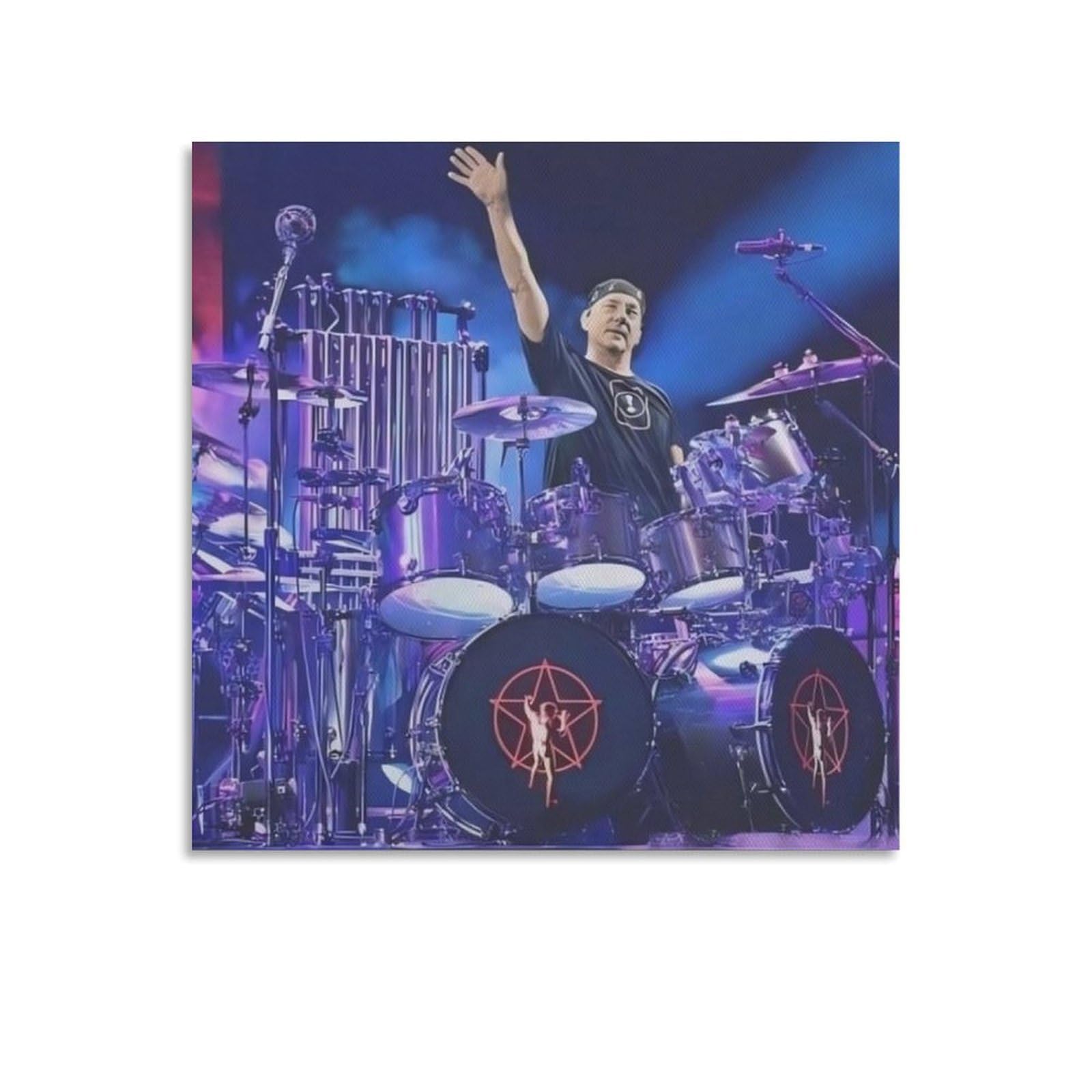 FCOIN Neil Peart Canvas Poster Poster Cool Artworks Painting Wall Art Canvas Prints Hanging Picture Posters 24x24inch(60x60cm)