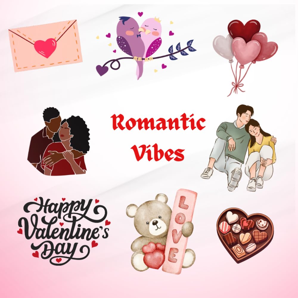 Romantic Vibes: Colouring Book for Teens and Adults