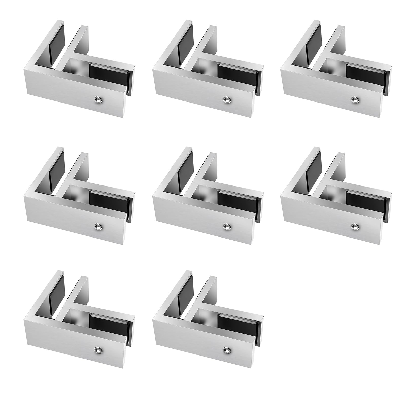 Soportes para estantes de cristal inoxidables 304 que evitan la corrosión en baños y cocinas