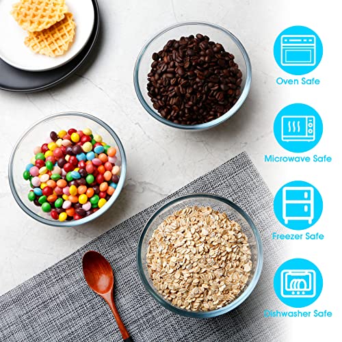 Nutriups GBSET01 3 Pack Glass Bowls Set 24Oz Glass Cereal Bowls Glass Salad Bowls Small Glass Bowls thumb #4