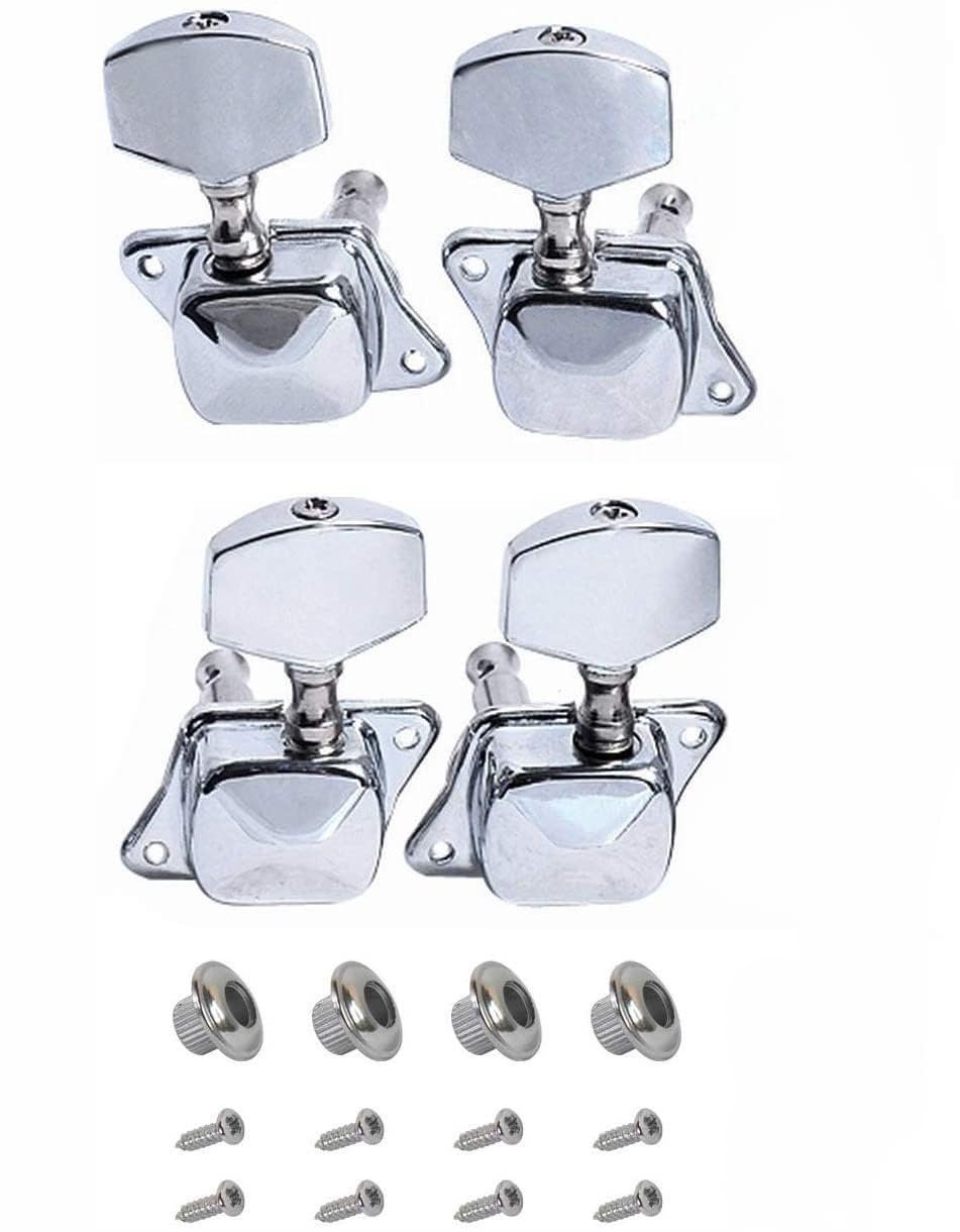 Flare Tuning Peg Silver for Acoustic Guitar Parts Tuners Keys 2R+2L(4 PCS)
