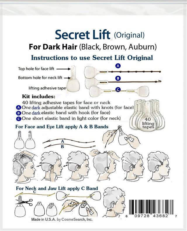 Secret Lift Yüz-kaş Ipli Gerdirme Bantları 20 Adet (10 Çift)
