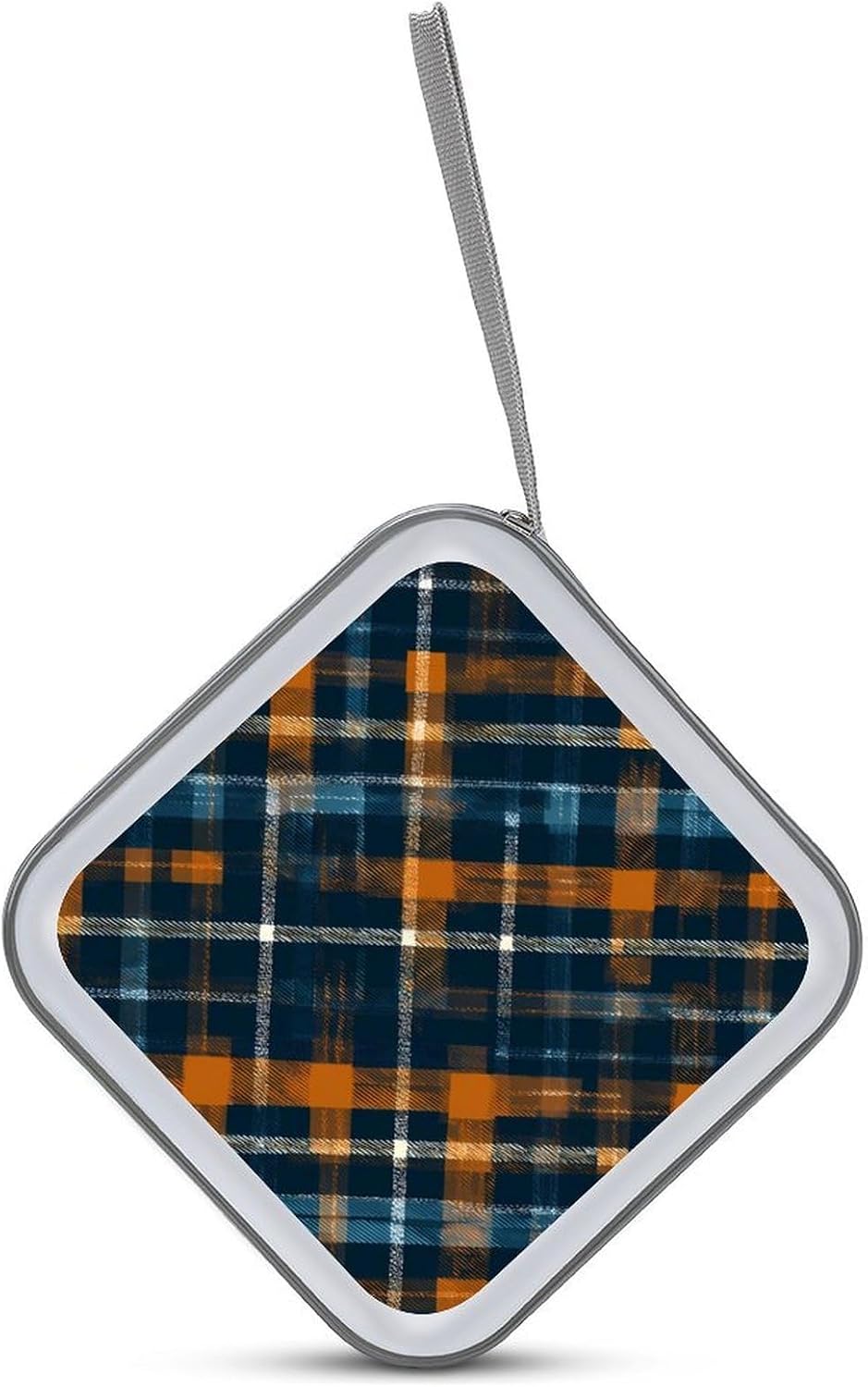 Tartan Plaid CD Case Wallet Portable DVD Holder Organizer Box image 3