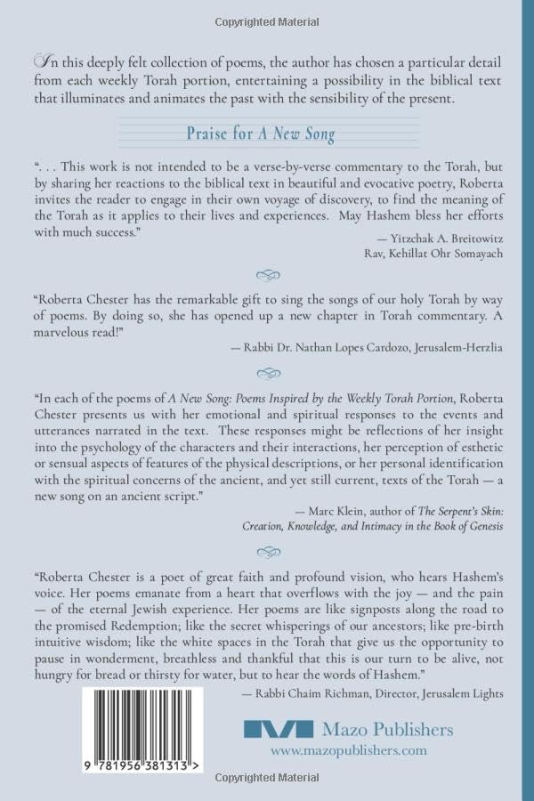 A New Song: Poems Inspired by the Weekly Torah Portion - Image 2
