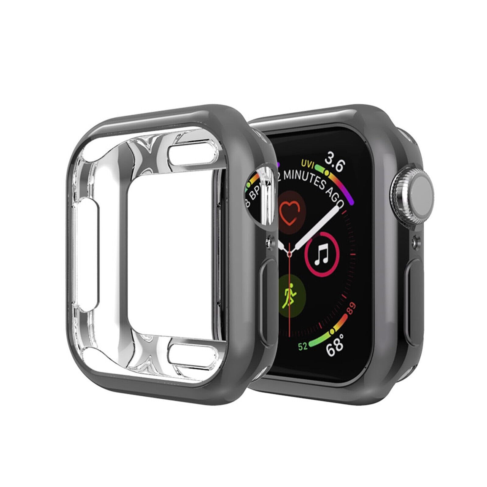 Coque iWatch 38mm silicone souple noir étui de protection - 5