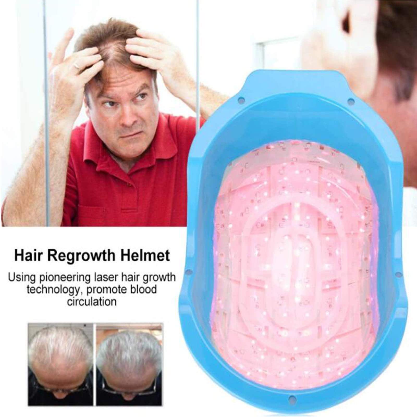 Crescita dei Capelli Laser,Trattamento per La Crescita dei Capelli Diradamento dei Capelli,Strumento per Casco per La Crescita dei Capelli Protettore per La Crescita dei Capelli