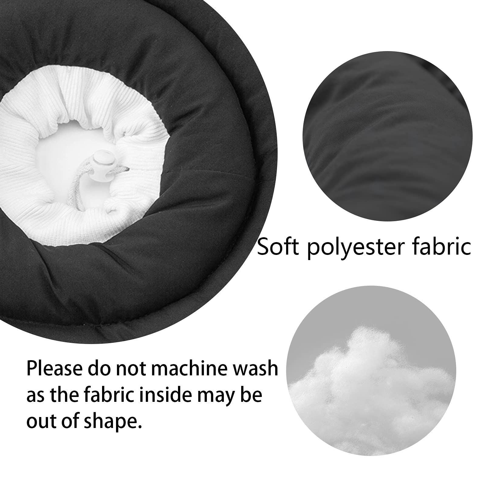OHCOZZY Collerette pour Chat Réglable, Doux et Anti-Léchage Après Chirurgie (M, Noir)