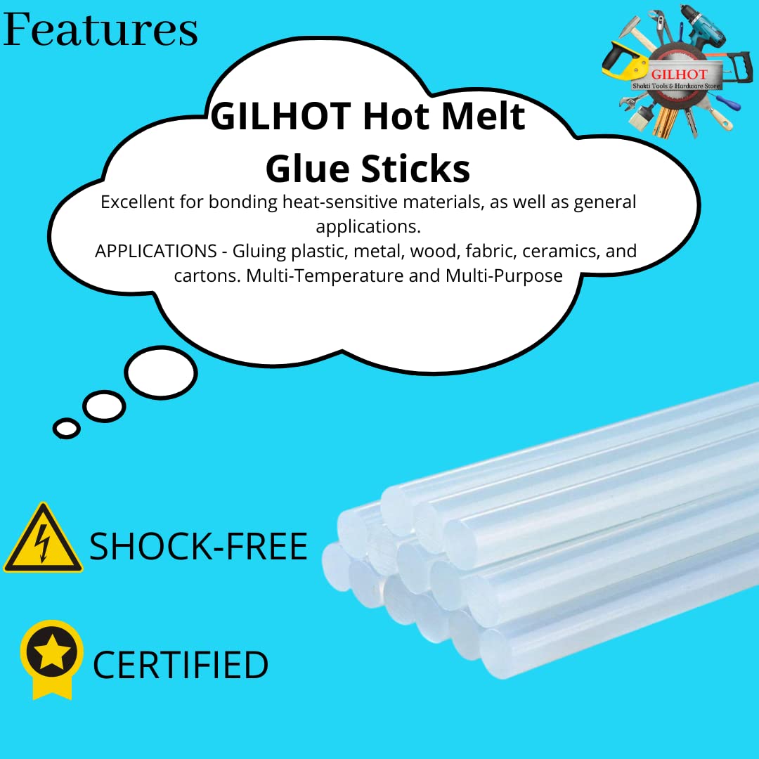 Gilhot® Professional 25 Watt Soldering Iron, Glue gun, Solder Wire and Glue Gun Sticks for beginner and Intermediate 4 in 1 combo (pack of 4) (VMX) 3