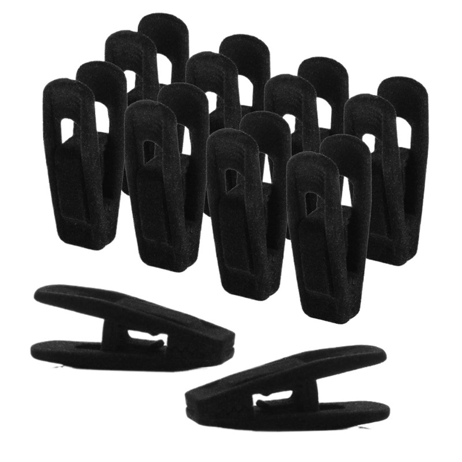50/100/150/200Pcs Plastic Clothespins Detachable Flocked Fine Line Hakama Cloth Hangers for Washing Line(2.1x7cm 100pcs)