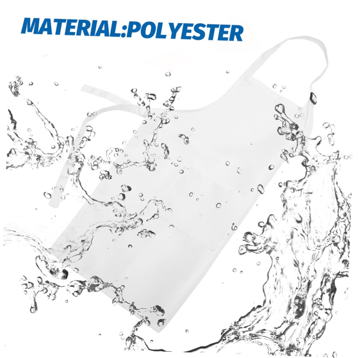 Delantal de Pintura para Niños, Poliéster Blanco, Ajustable y Reutilizable, Ligero y Cómodo, Adecuado para Manualidades y Dibujo