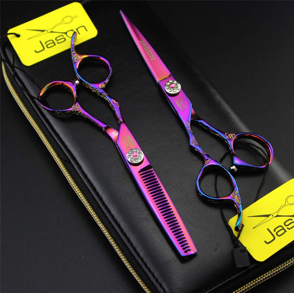 440C Linke Hand 6.0 Zoll Friseurscheren Bartscheren Ausdünnung Schere Set Japanische Hochwertigen Edelstahl-Mann-Frauen-Haar-Startseite