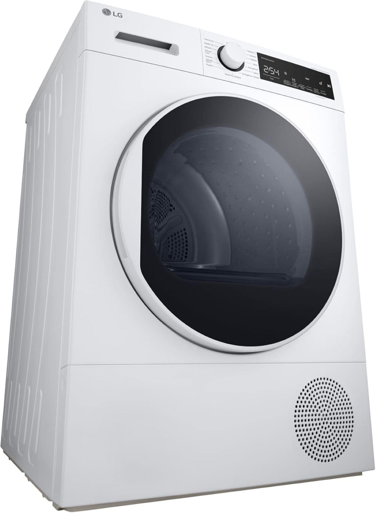 LG RH80M3AV6R Asciugatrice a Carica Frontale 8 kg, Serie M3, Classe A++, 600 x 850 x 610 mm, Condensazione con Pompa di calore, Ciclo Igiene, Sensore Asciugatura, Refrigerante R290, Bianca