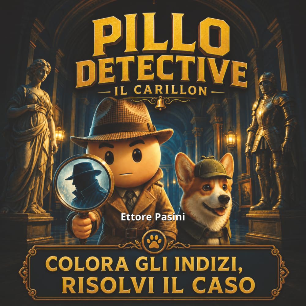 Pillo Detective – Il Carillon: Libro da colorare con misteri e indizi nascosti per adulti: Colora gli indizi, scopri i dettagli nascosti e risolvi il mistero prima del protagonista