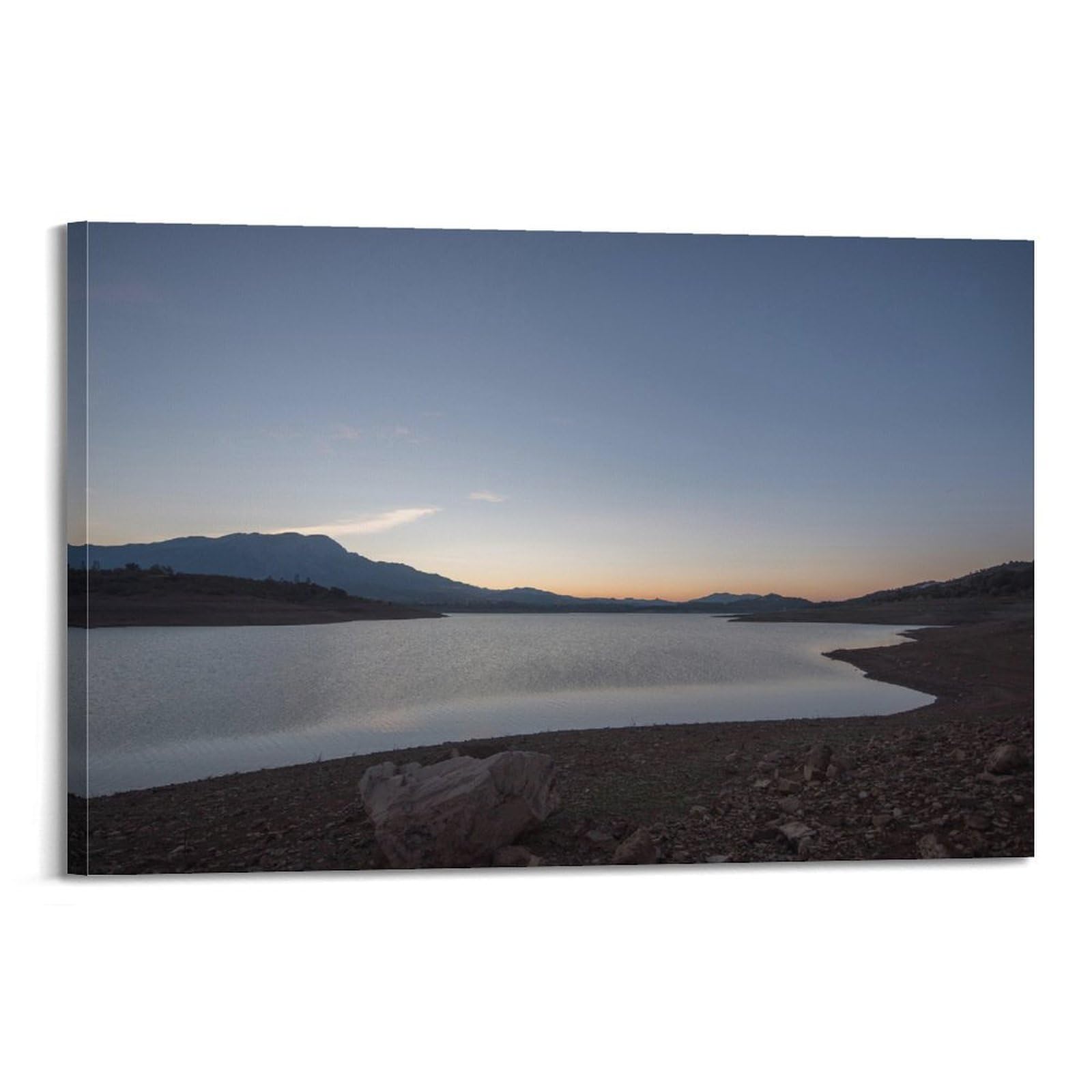CXHJCA Mural Nature Poster Calm Lake at Late Evening Poster Decorative Painting Canvas Wall Posters And Art Picture Print Modern Family Bedroom Decor Posters 24x36inch(60x90cm)
