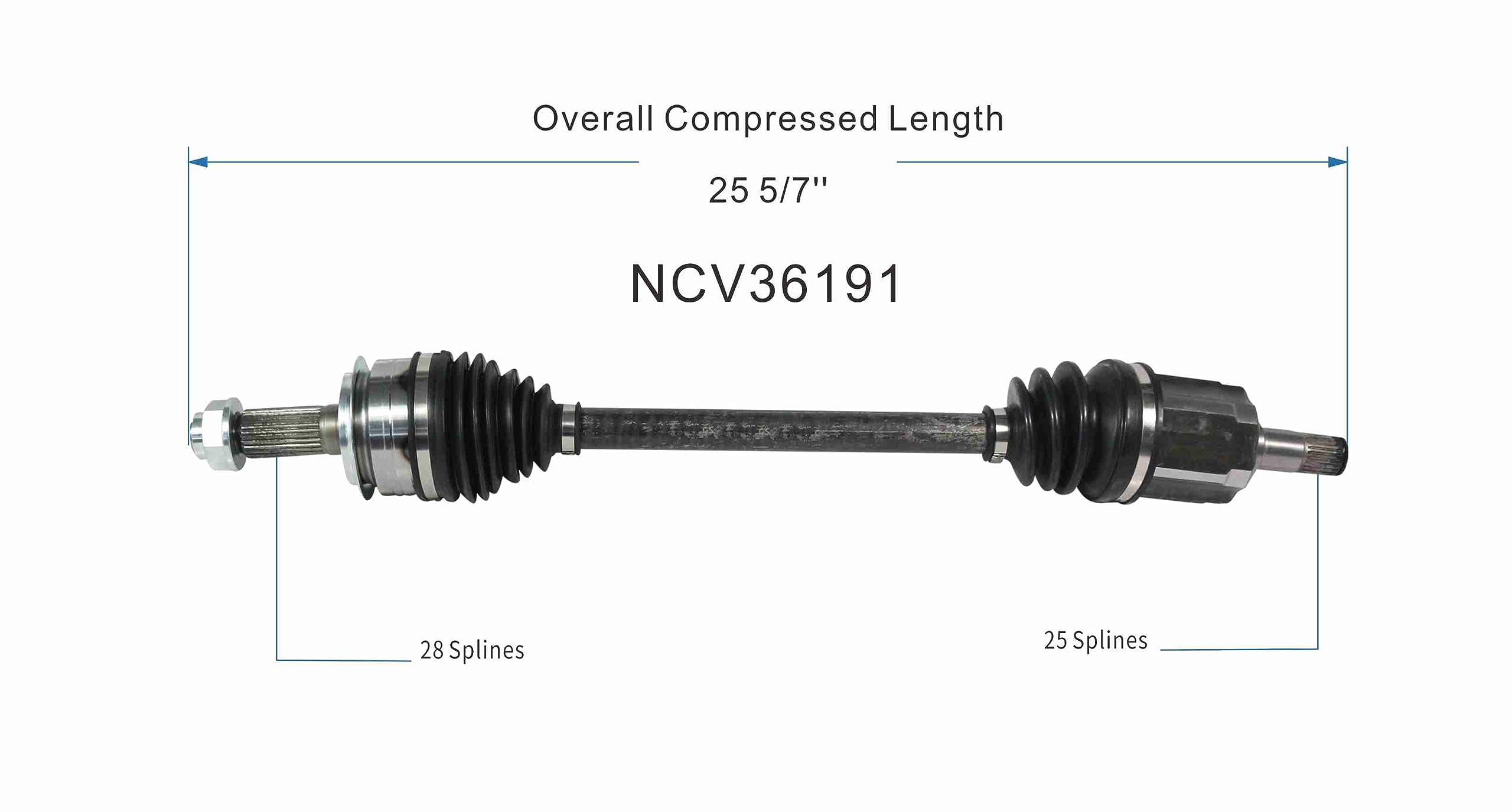 Amazon.com: GSP NCV36191 CV Axle Shaft Assembly - Front Left 