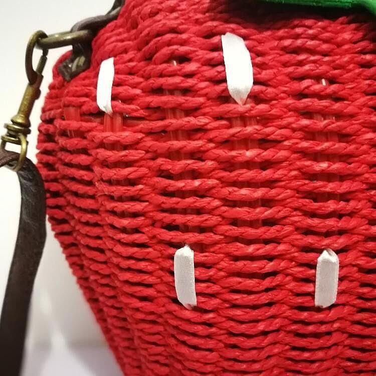 123Arts Women's Strawberry Fruit Weave Shoulder Bag Messenger Bag Beach Bag Purse, Red, 21*18cm - Image 8