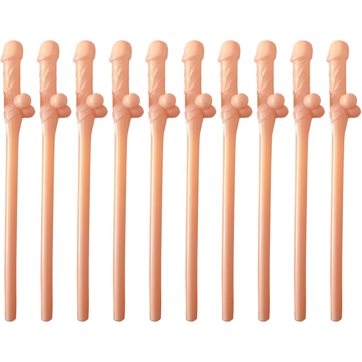 10 Pcs Hen Party Straws,Hard Plastic Straw,Novelty Reusable Straw for Party