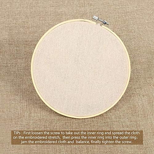 Embroidery Hoop, Cross Stitch Bamboo Circles, Round Embroidery Rings, 7.8inch(Diameter 20cm) for Home Cross Stitch Art, Handcraft, Sewing, Kids DIY Ability Educating, with Easy Sandwiching Bolt, 1Pc