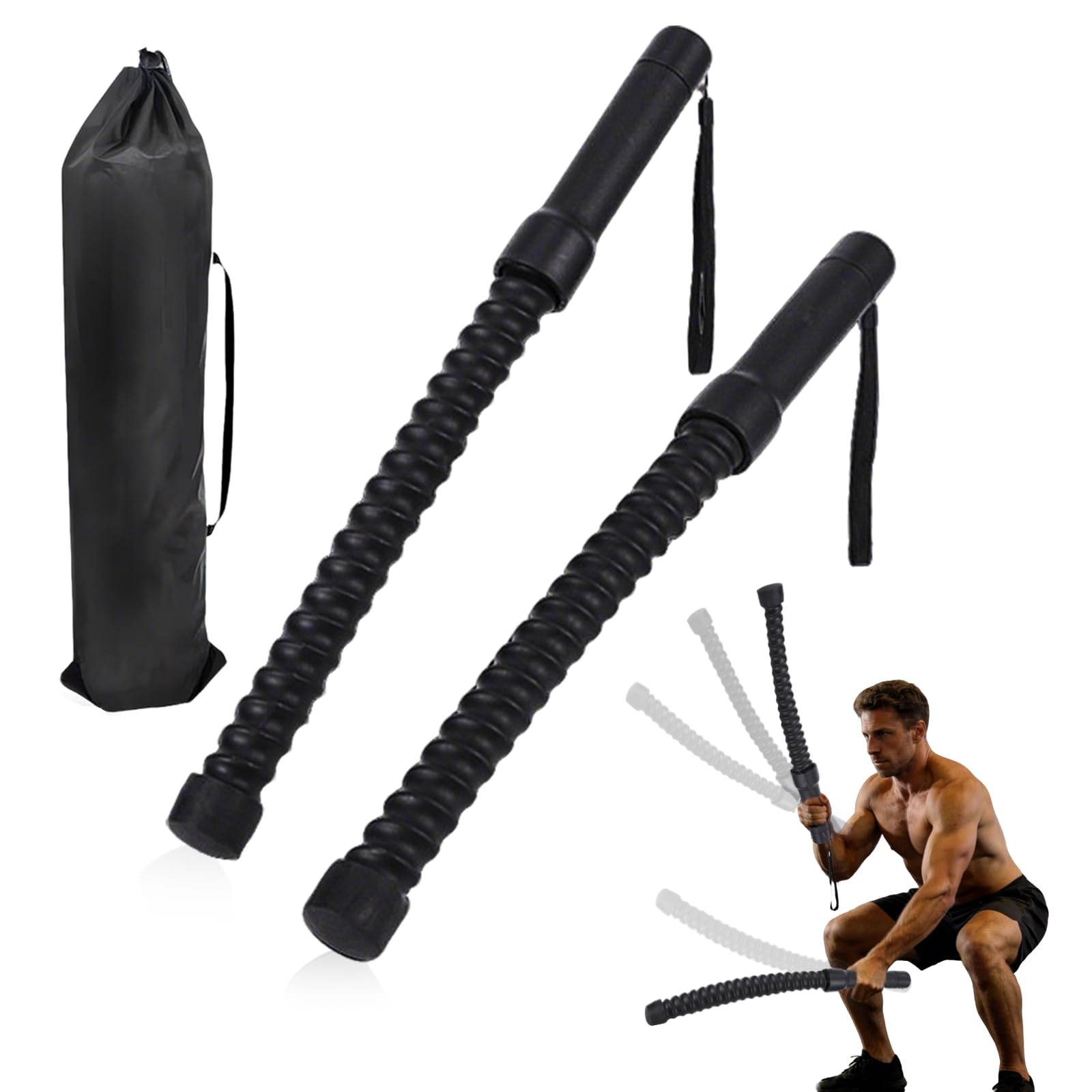 2 sztuki Air Rope, linka do walki z antypoślizgowym uchwytem, przenośna linka fitness, oszczędność miejsca, domowe urządzenie gimnastyczne do treningu siłowego, budowy mięśni, domu, na siłownię