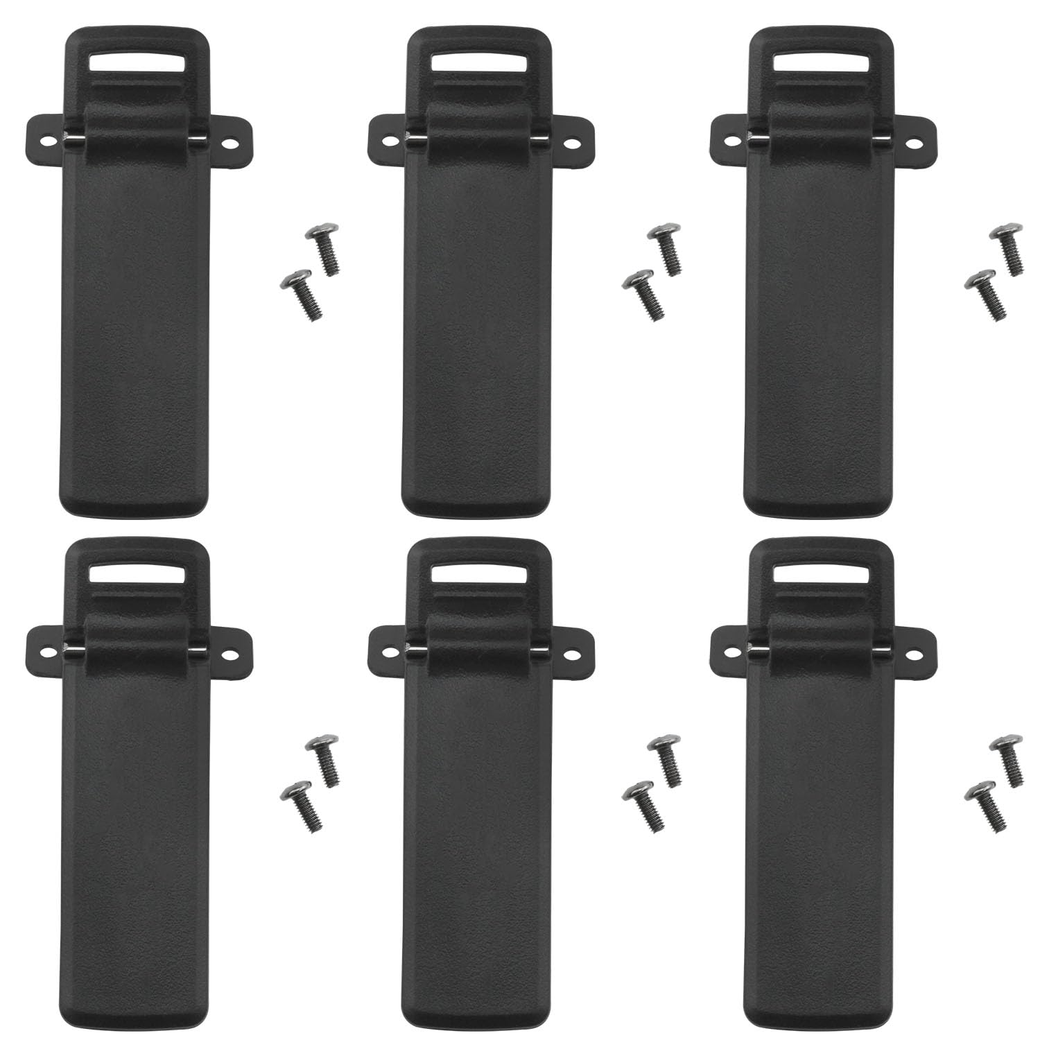 Yocimango 6PCS Radio Handheld Belt Clips with Screws for UV-5R UV-5RA UV-5RB UV-5RC 5RD 5RE（Black）