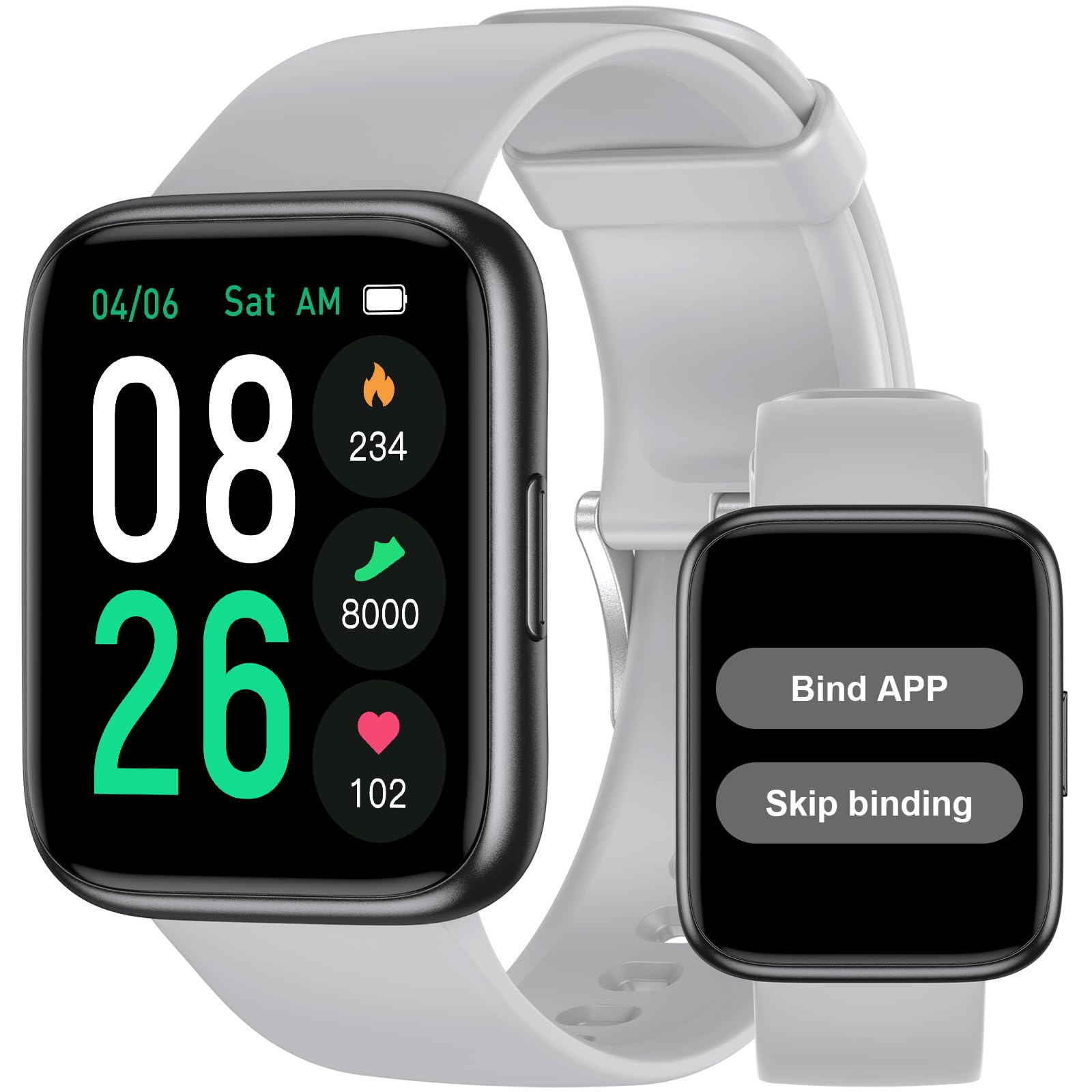 Smart Watch No App/Phone Required, Long Battery Life Fitness Tracker Watch,HD Screen, Waterproof Activity Tracker with Step Counter for Walking, Pedometer, Calories Tracker for Men Women