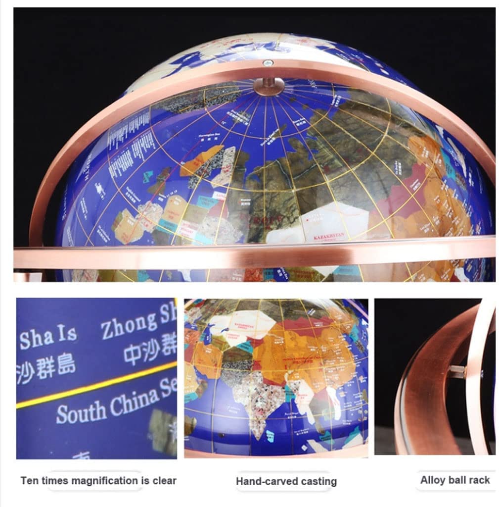 POCHY Mappamondi Globo di Lusso con Staffa Globi Mappamondo retrò per Ufficio Casa Studio Globi geografici Decorazione Unica Fine e Chiaro