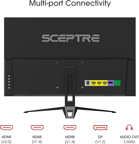 Miniatura 4 de Sceptre Monitor para juegos IPS de 24 pulgadas, 165 Hz, 144 Hz, Full HD (1920 x 1080), FreeSync Eye Care FPS RTS DisplayPort HDMI Altavoces
