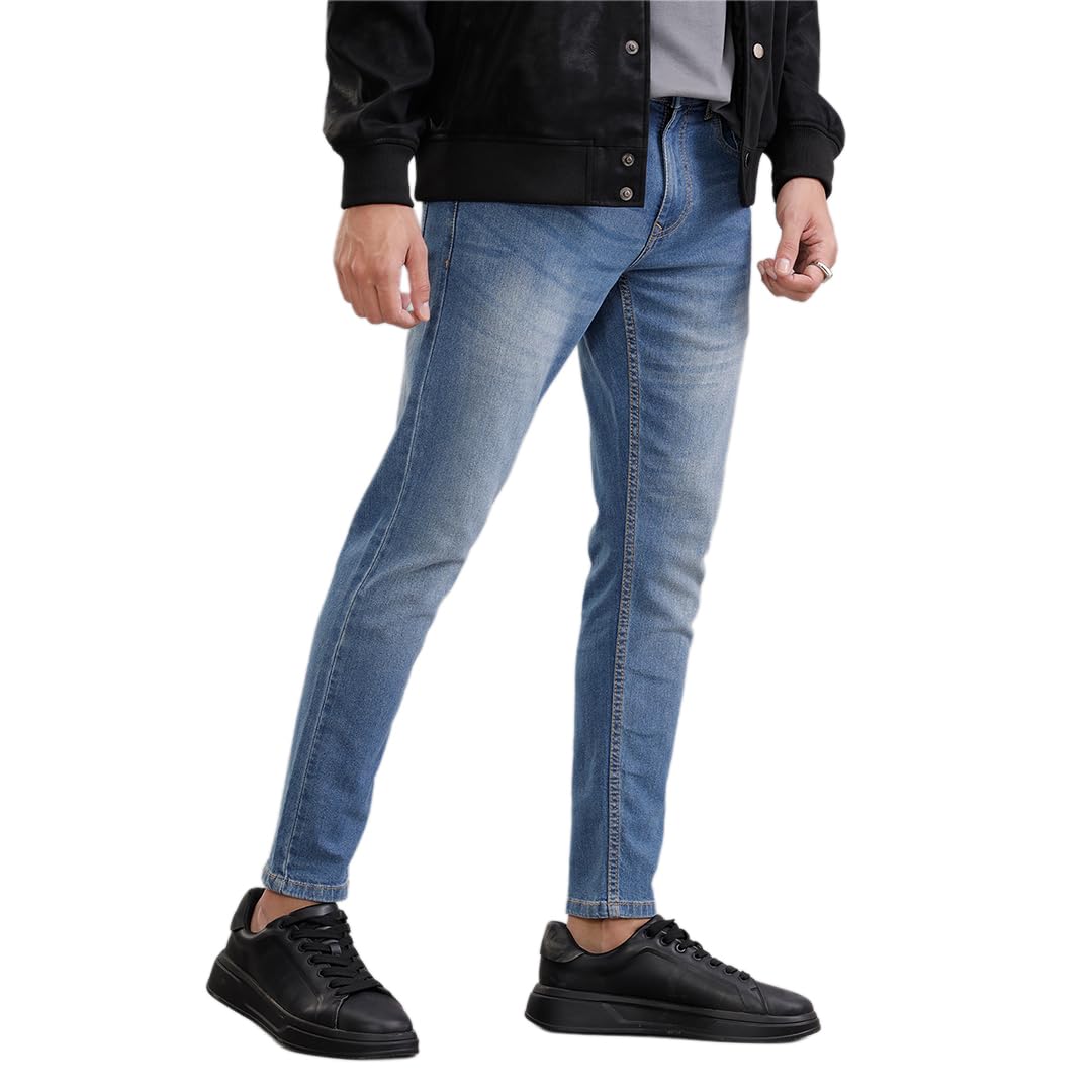WROGN Men's Skinny Jeans | Mid Rise | Jeans for Man in neutral