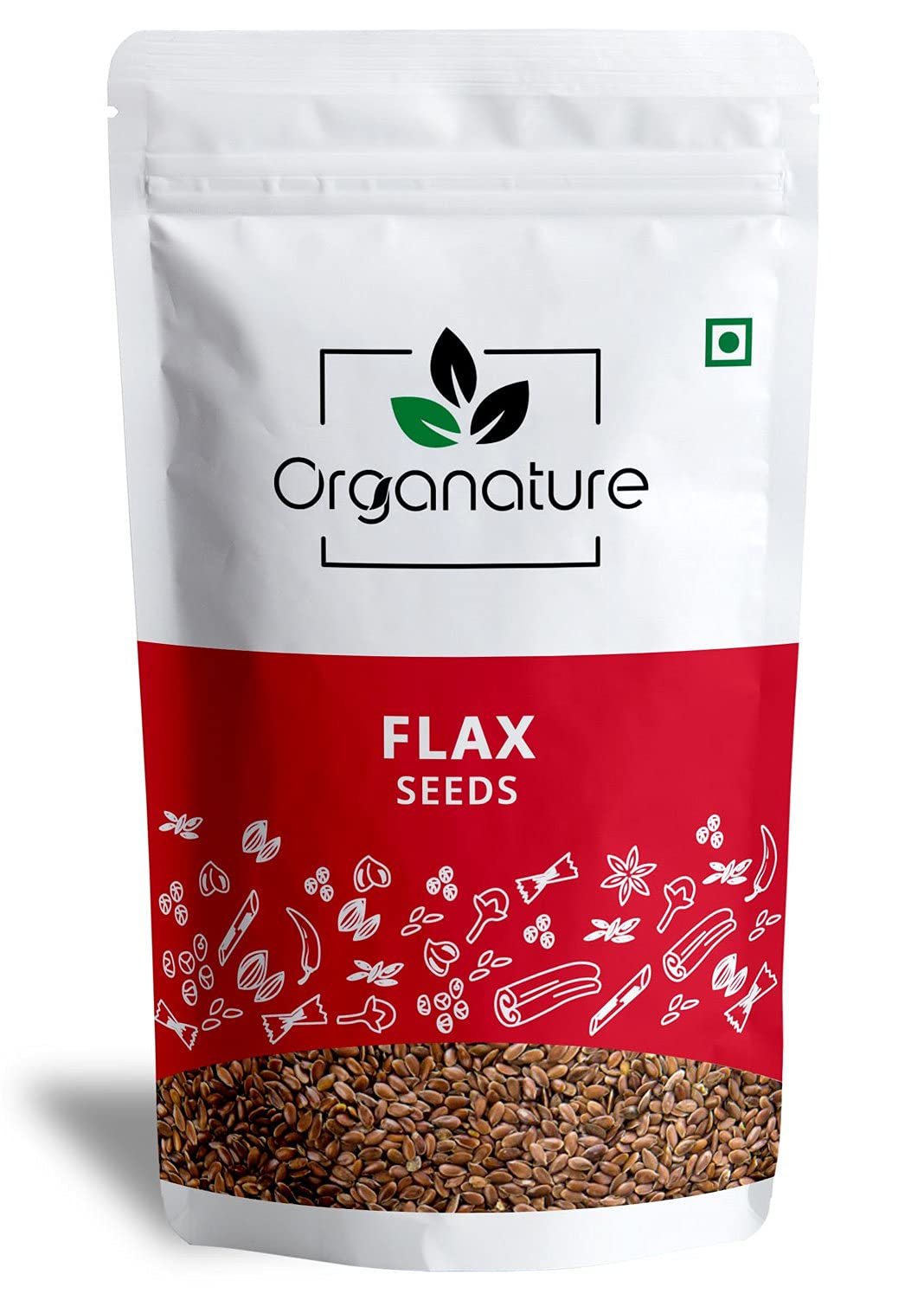 Organature Fresh Raw Flax Seeds | Alsi | Diet Food | Agase Beeja | Aali Vidhai - Pack of (850 Grams)