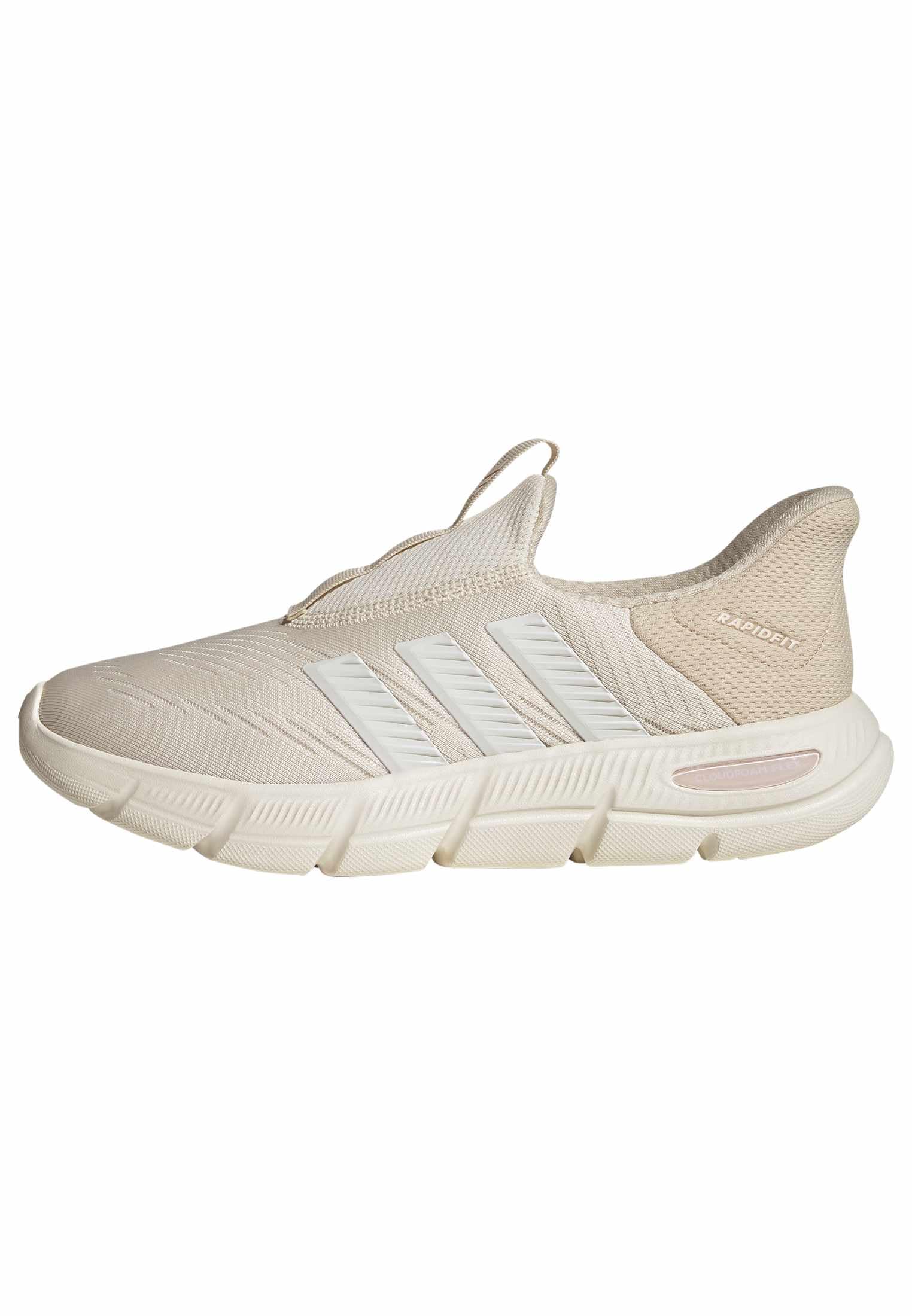 adidas Women's Cloudfoam Flex Slip ON Shoes, Wonder White/Off White/Sand strata, 6.5 UK