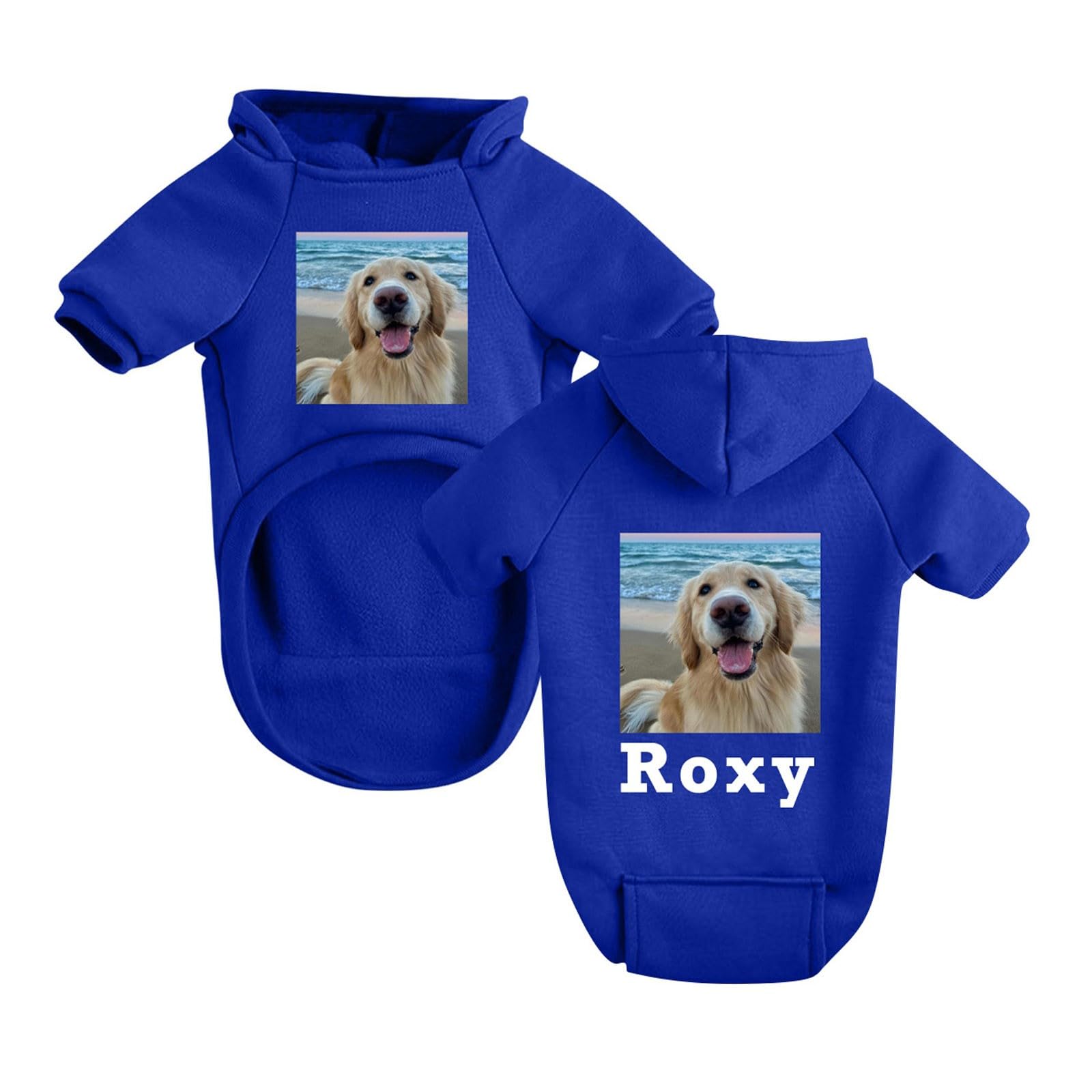 Custom Dog Hoodie with Name Photo,Custom Puppy Kitten Hoodie Sweatshirt Cute Pet Cat Winter Outfits Clothes