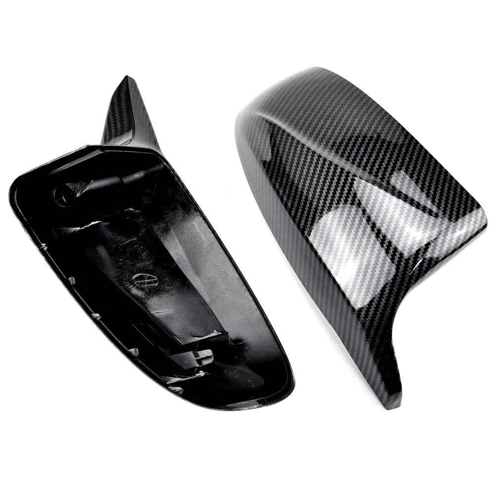 Rearview Mirror Cap, Door Mirror Cover Trim, 2pcs Car Side Door Rearview Mirror Cover Caps Trim Waterproof For E70 X5 2007‑2013(Bright Black