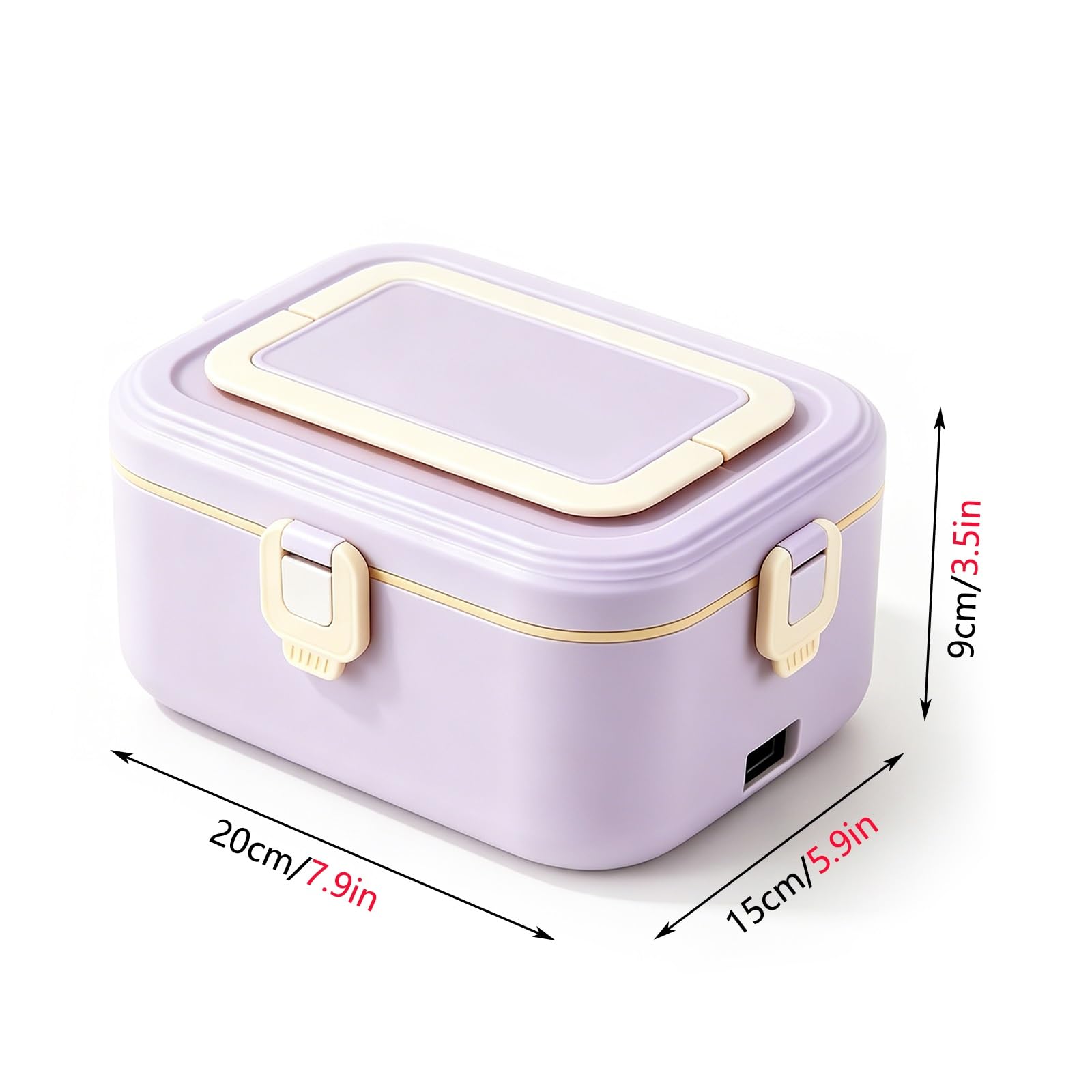 Fiambrera con Recipiente Interior de Acero Inoxidable 304 | Sin Necesidad de Añadir Agua,Fácil de Limpiar,a Prueba de Fugas,ideal for la Oficina(Beige,Single compartment)
