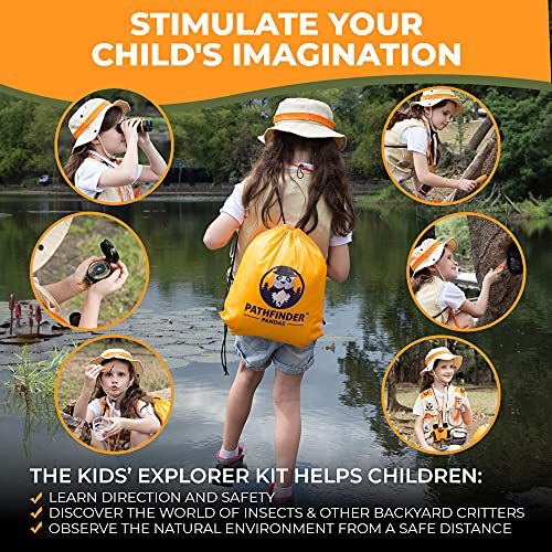 Image of Kids Explorer Kit with Safari Vest & Hat for 7-12 Year Old Boys & Girls