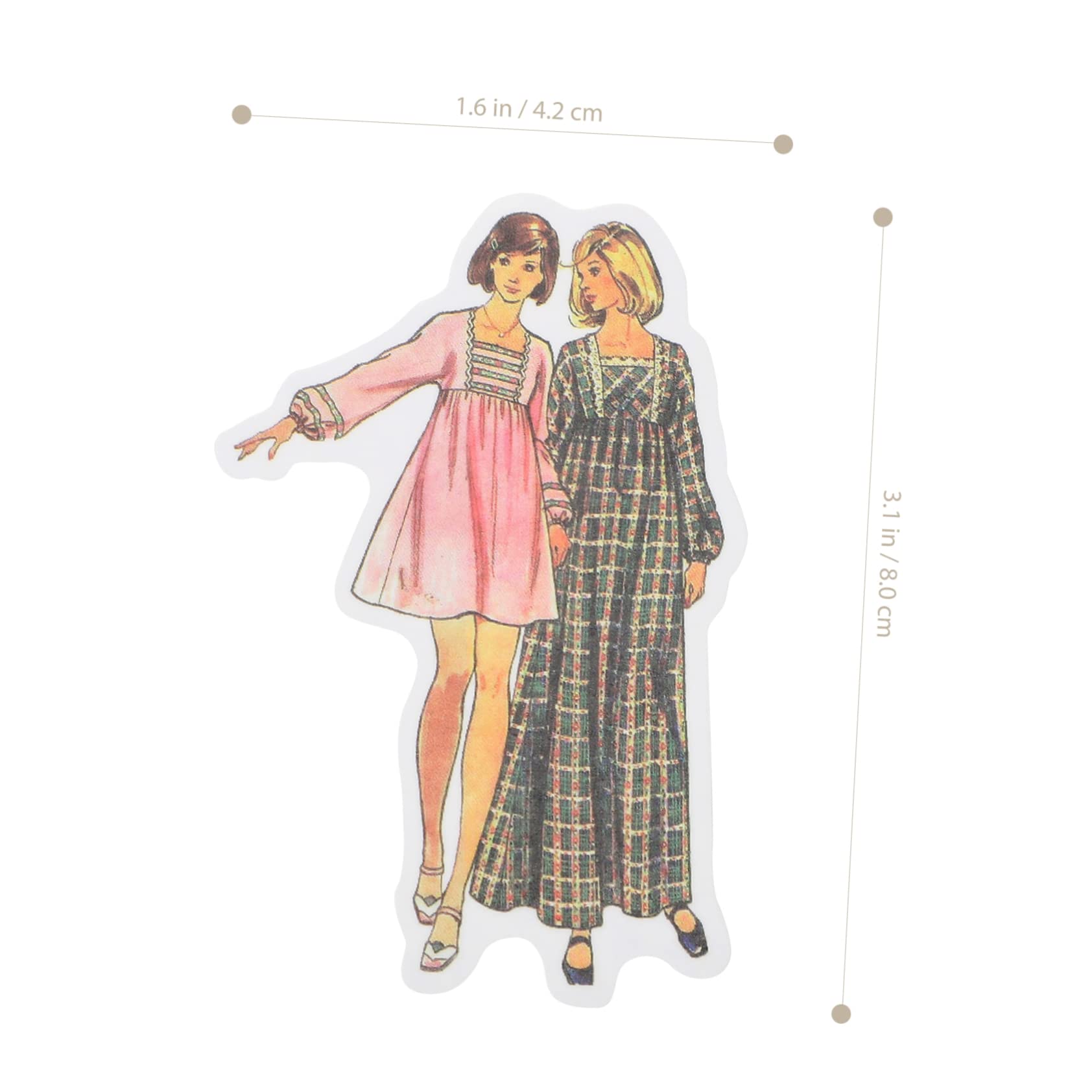 Tofficu 5 Set Di Adesivi Retrò Vintage Con Personaggi Di Persone Adesivi Per Diario Per Diario 100 Personaggi Unici Per Quaderni Album 2 Confezioni * 5