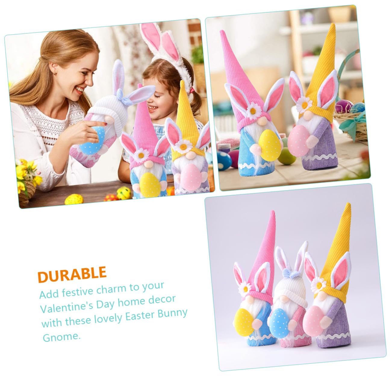 3 Pezzi Coniglietto Pasqua Di Bambole Folletti Decorativi Bomboniere e Decorazioni Per Bambole Pasquali Ornamenti Per Festival Forma Di Folletto Coniglietto