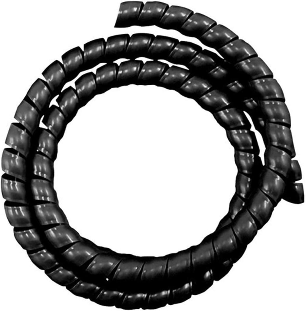 Drut do zarządzania kablami, 1 metr 50 mm 120 spiralna tuleja rękawowa trudnopalna opaska tulejkowa ochronna nawojowa rury uzwojenia rękawy z drutu(White,120mm)
