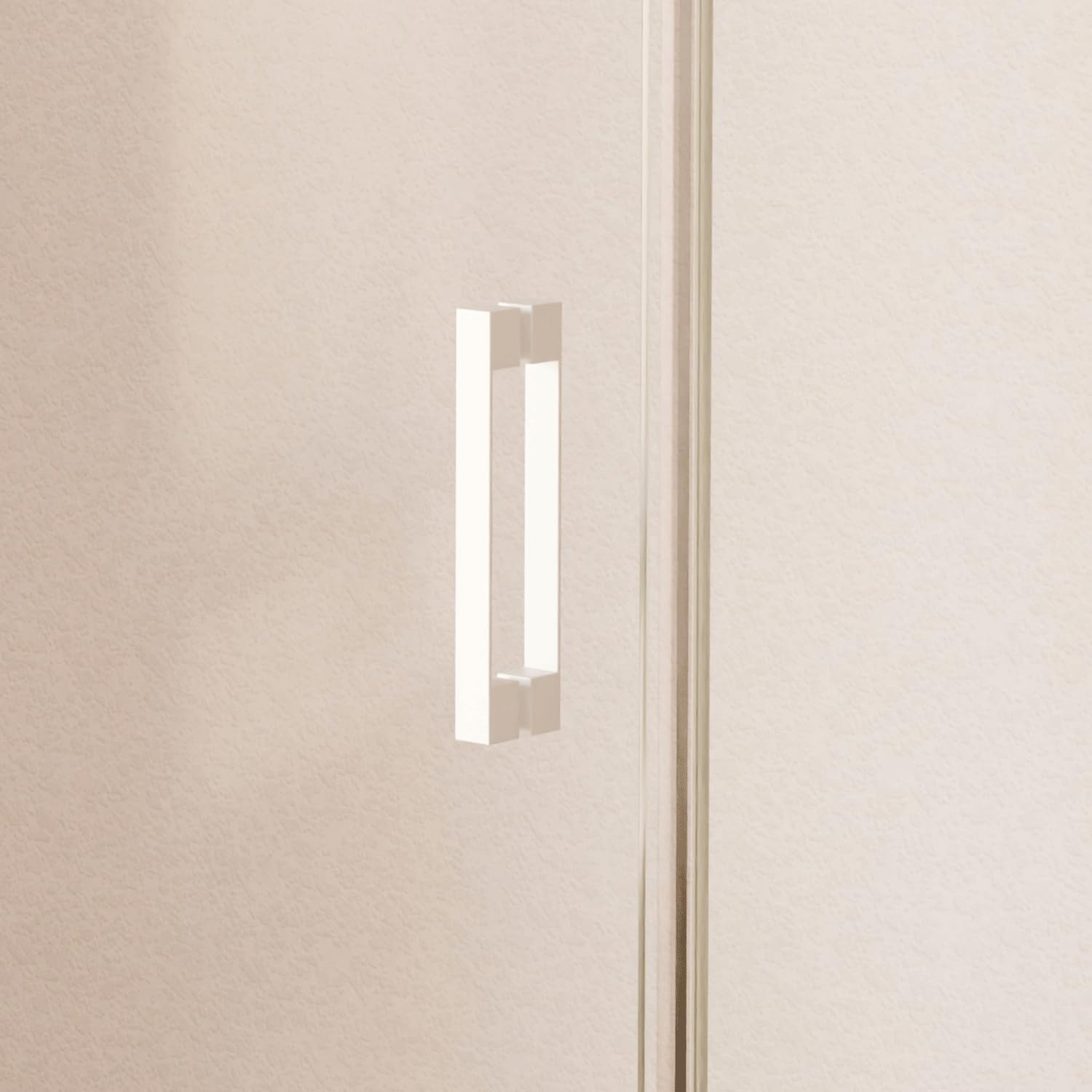 SOULBATH Mampara Angular 2 correderas + 2 fijos, con Perfil Inferior, Fácil instalación Reversible Vidrio de Seguridad 6mm antical, 77,5-80 x 97,5-100 cm Ancho Adaptable - H= 195cm, Blanco Mate