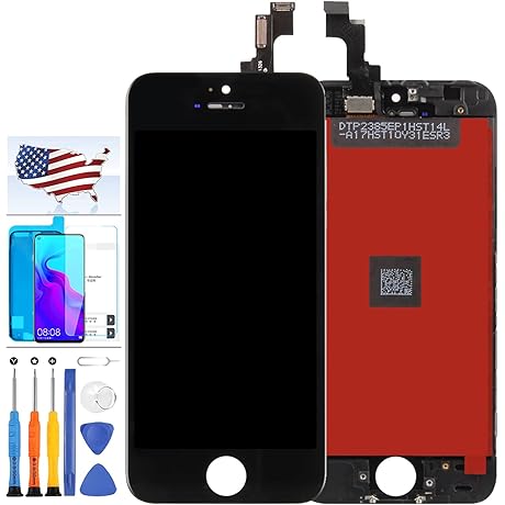 iPhone 5S Black Screen Replacement LCD Display +Repair Tools (Not Fit SE 2021/2022)
