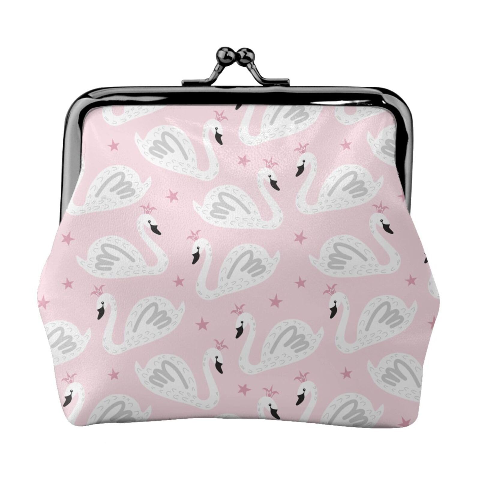 白鳥のがま口ポーチ