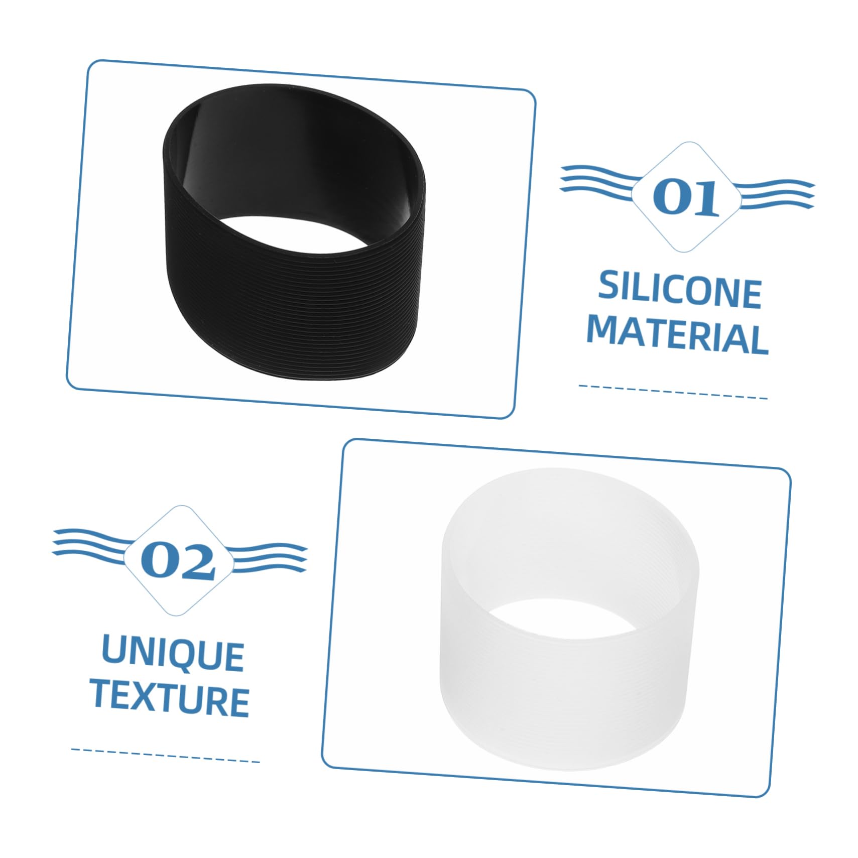 LABRIMP 10 Piezas Fundas de Silicona para Tazas de Café Protector Aislante y Antideslizante para Bebidas para Hogar y