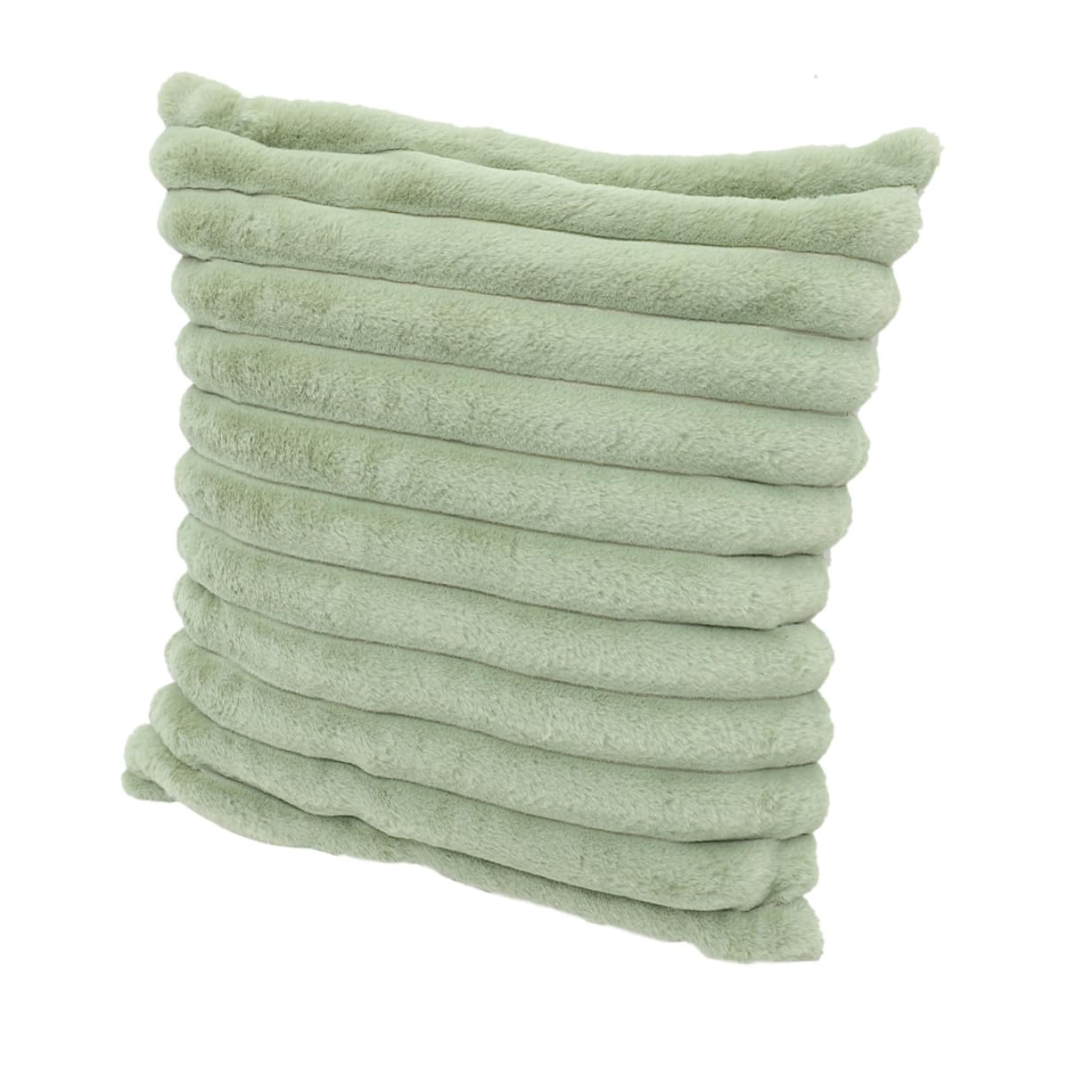 Housse de coussin amovible en fausse fourrure douce pour salon cosy