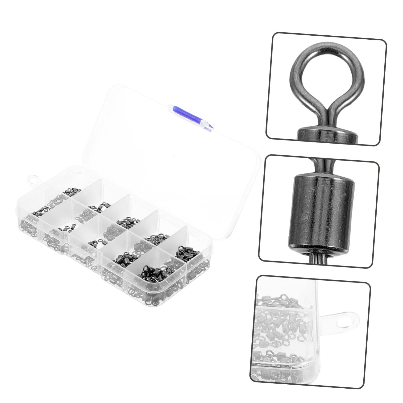 Yardwe 630stücke Teiliges Angelzubehör Hochfeste Karbonstahl Rolling Swivels Angelwirbel Mit Stabiler Verbindung Für Köder Vorfächer Für Süß Und Salzwasserangeln